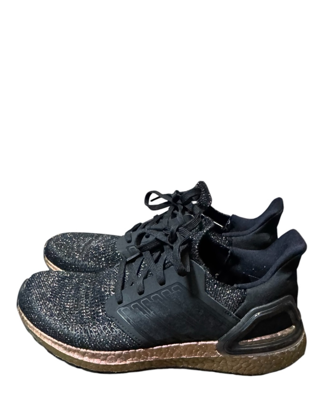 adidas UltraBoost Black Signal Pink Knit Running Shoes Sneakers Mens 6 Womens 8